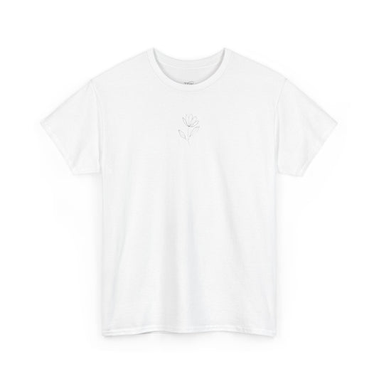Linienstil Blumen & Vogel Shirt
